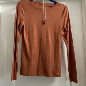 74. BNWOT Burnt orange long sleeve shirt